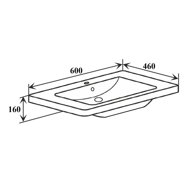 Умывальник Runo мебельный Никсон 60 00-00001390 Белый