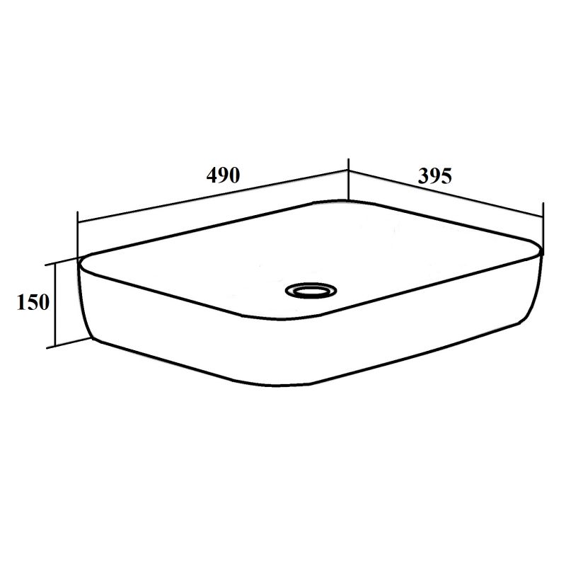 Умывальник Runo Cuatro 49х39 00-00001365 Белый