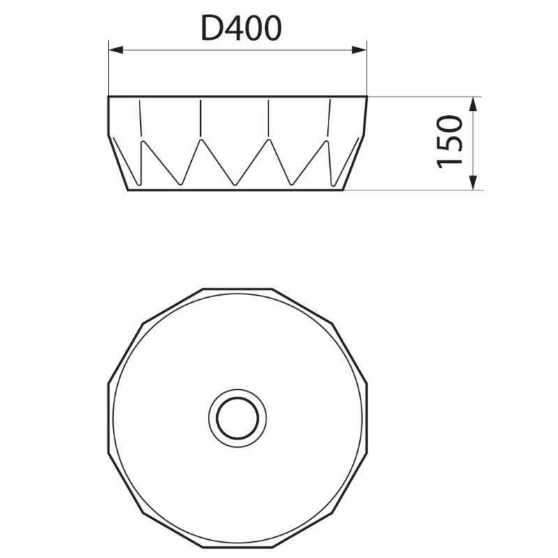 Умывальник Runo  мебельный Diamante D40 00-00001445 Белый