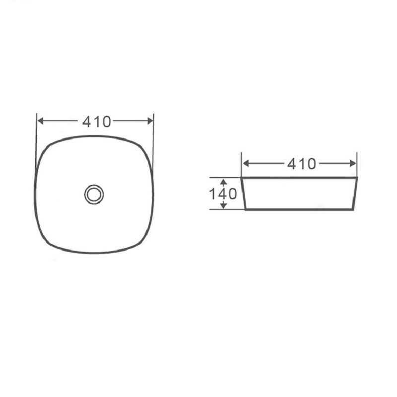 Умывальник Runo мебельный Bella 41x41 квадратная 00-00001991 Белый
