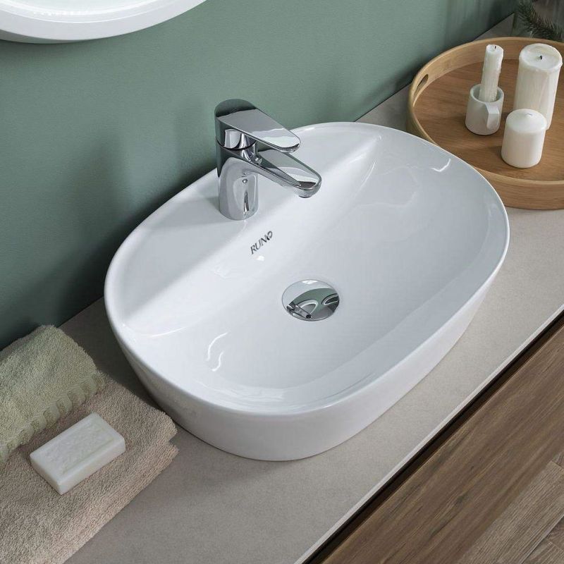 Умывальник Runo мебельный Nuovo 51x39 овальная 00-00001990 Белый