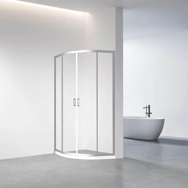 Душевой уголок Veconi Rovigo 80 x 80 см, дверь раздвижная, стекло прозрачное, профиль хром, RV01-80-01-C7