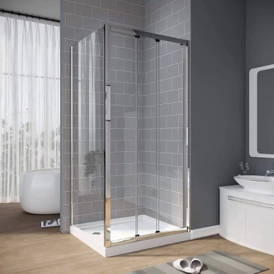 Душевой уголок Veconi Rovigo RV028-100100-01-C8, 100 x 100 см, стекло прозрачное, профиль хром