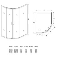 Душевой уголок Veconi Rovigo RV-03, 120 x 80 см, профиль хром, стекла прозрачные