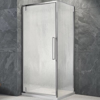 Душевой уголок Veconi Rovigo RV033R-7070-06-C7, 70 x 70 см, стекло дождь, профиль хром