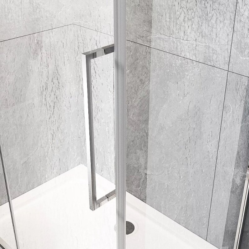 Душевой уголок Veconi Rovigo RV033R-9070-06-C7, 90 x 70 см, стекло дождь, профиль хром