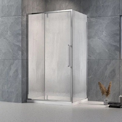 Душевой уголок Veconi Rovigo RV034R-11080-06-C7, 110 x 80 см, стекло дождь, профиль хром