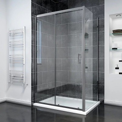 Душевой уголок Veconi Rovigo RV055GM-14090-01-C8, 140 x 90 см, стекло прозрачное, профиль оружейная сталь