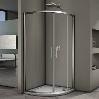 Душевой уголок Veconi Rovigo RV-07, 90 x 90 см, профиль хром, стекла прозрачные