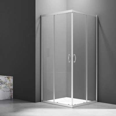 Душевой уголок Veconi Rovigo RV101-8090-01-C4, 90 x 80 см, стекло прозрачное, профиль хром