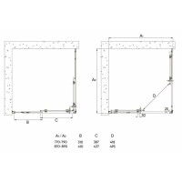 Душевой уголок Veconi Rovigo RV-113B, 90 x 90 см, профиль черный стекла прозрачные