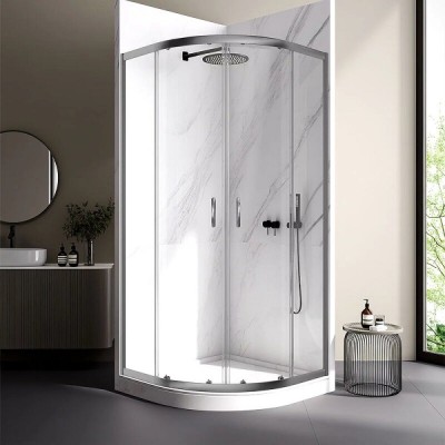 Душевой уголок Veconi Rovigo RV202GR-90-01-C4, 90 x 90 см, стекло прозрачное, профиль брашированный графит