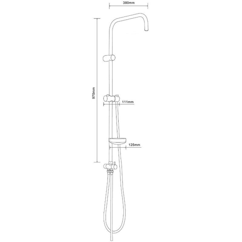Душевой гарнитур Orange s-bar, цвет хром