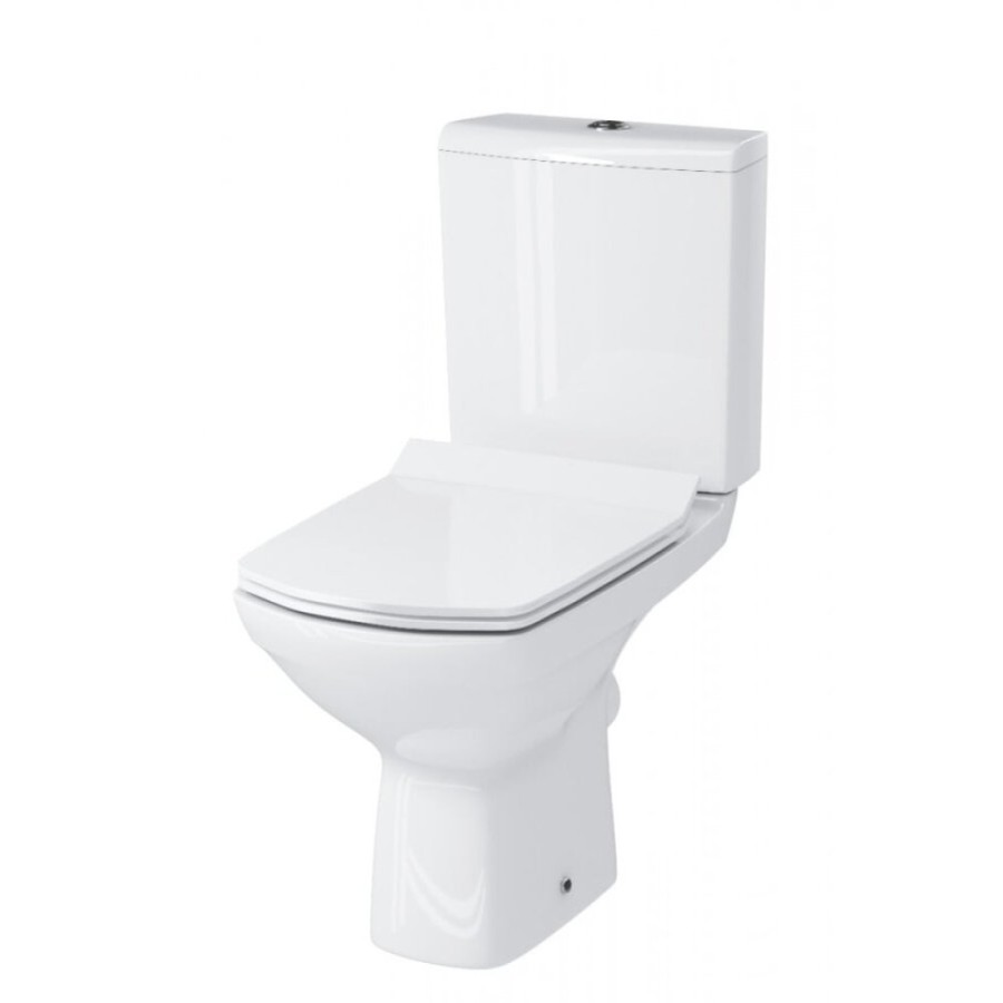 Напольный унитаз Cersanit CARINA NEW CLEAN ON S-KO-CAR011-3/5-COn-S-DL-w, сиденье микролифт, безободковый