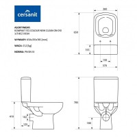 Напольный унитаз Cersanit Colour KO-COL011-3/5-COn-DL-w сиденье микролифт, белый