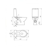 Напольный унитаз Cersanit Just сиденье микролифт, S-KO-JUS031-3/6-PL-w (64073)