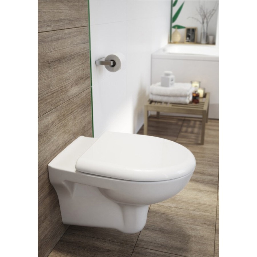 Напольный безободковый унитаз Cersanit Nature S-KO-NTR011-3/5-COn-DL-w, сиденье микролифт