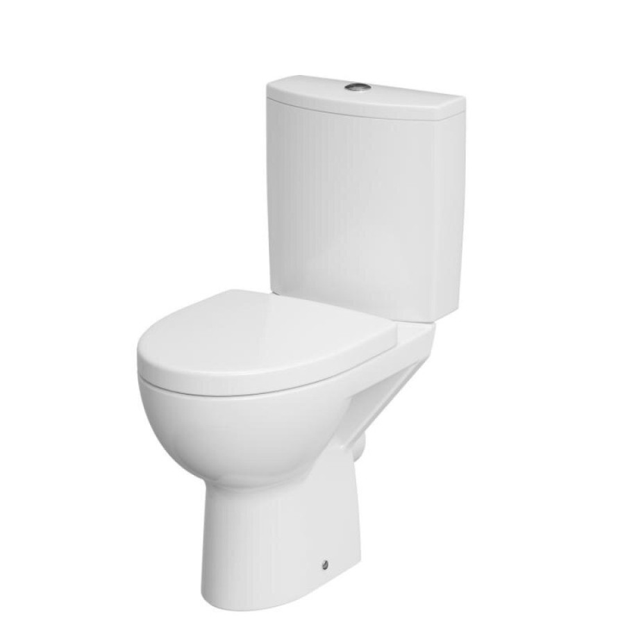 Безободковый напольный унитаз Cersanit Parva S-KO-PA011-3/6-COn-DL-w, сиденье микролифт