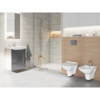 Подвесной унитаз Cersanit Carina New Clean On S-MZ-CARINA-COn-DL-w безободковый, сиденье микролифт