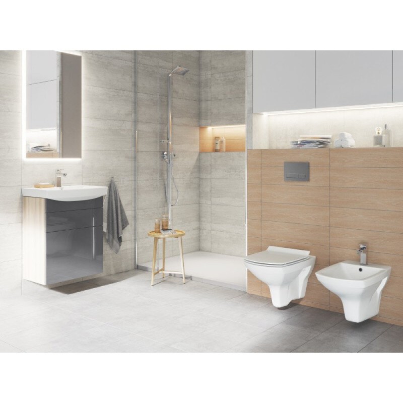 Подвесной унитаз Cersanit Carina New Clean On S-MZ-CARINA-COn-DL-w безободковый, сиденье микролифт