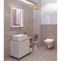 Подвесной безободковый унитаз Cersanit Carina XL Clean On DPL EO slim, крышка-сиденье с микролифтом, белый, S-MZ-CARINA-XL-COn-S-DL-w, 62955