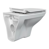 Подвесной безободковый унитаз Cersanit Carina XL Clean On DPL EO slim, крышка-сиденье с микролифтом, белый, S-MZ-CARINA-XL-COn-S-DL-w, 62955