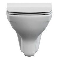 Подвесной безободковый унитаз Cersanit Carina XL Clean On DPL EO slim, крышка-сиденье с микролифтом, белый, S-MZ-CARINA-XL-COn-S-DL-w, 62955