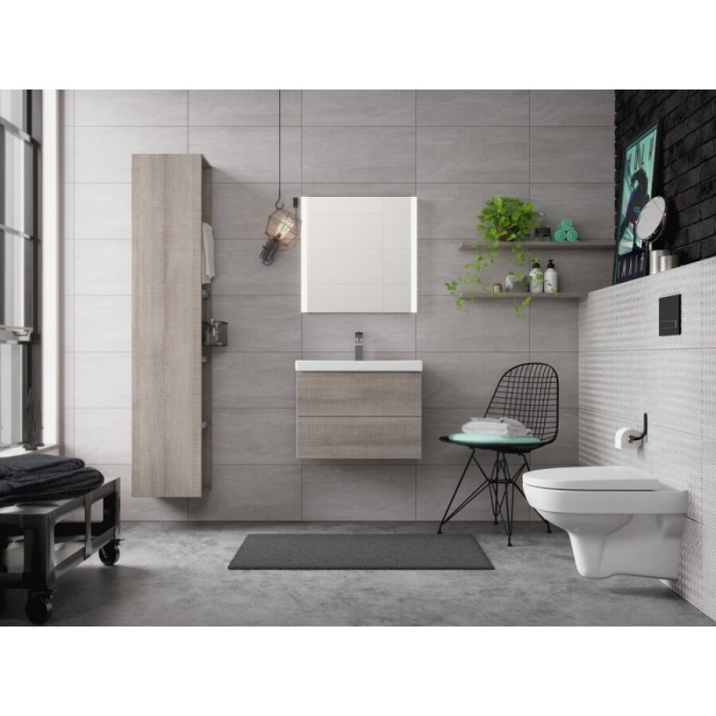 Подвесной безободковый унитаз Cersanit City Clean On DPL EO slim, крышка-сиденье с микролифтом, белый, S-MZ-CITY-COn-S-DL-w, 60436