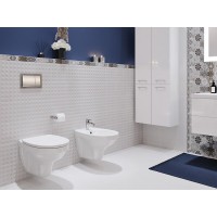 Подвесной унитаз Cersanit Delfi S-MZ-DELFI-PL, безободковый, с сиденьем микролифт, белый