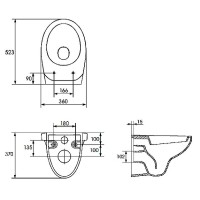 Подвесной унитаз Cersanit Delfi S-MZ-DELFI-PL, безободковый, с сиденьем микролифт, белый