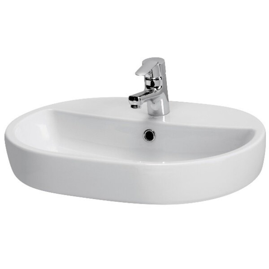 Раковина Cersanit Caspia oval S-UM-CAS60/1-O-w, 60 x 42 x 15 см