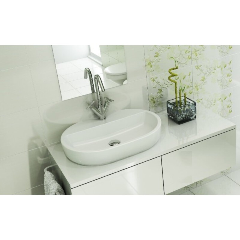 Раковина Cersanit Caspia oval S-UM-CAS60/1-O-w, 60 x 42 x 15 см