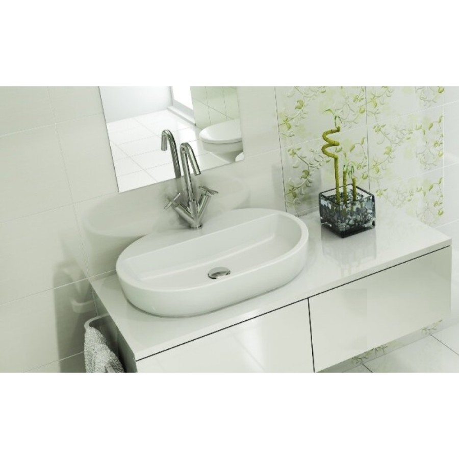 Раковина Cersanit Caspia oval S-UM-CAS60/1-O-w, 60 x 42 x 15 см