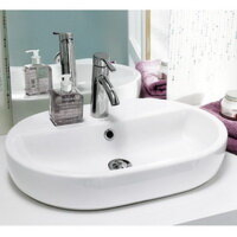 Раковина Cersanit Caspia oval S-UM-CAS60/1-O-w, 60 x 42 x 15 см