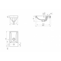 Раковина Cersanit Moduo, 40 S-UM-MOD40/1, 40 x 22 см, цвет белый