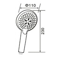 Душевая лейка Orange O-Shower S02HS, 3 режима, цвет хром