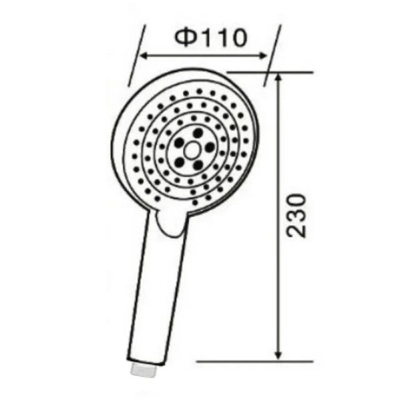 Душевая лейка Orange O-Shower S02HS, 3 режима, цвет хром