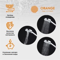 Душевая лейка Orange O-Shower S02HSB, 3 режима, цвет черный матовый
