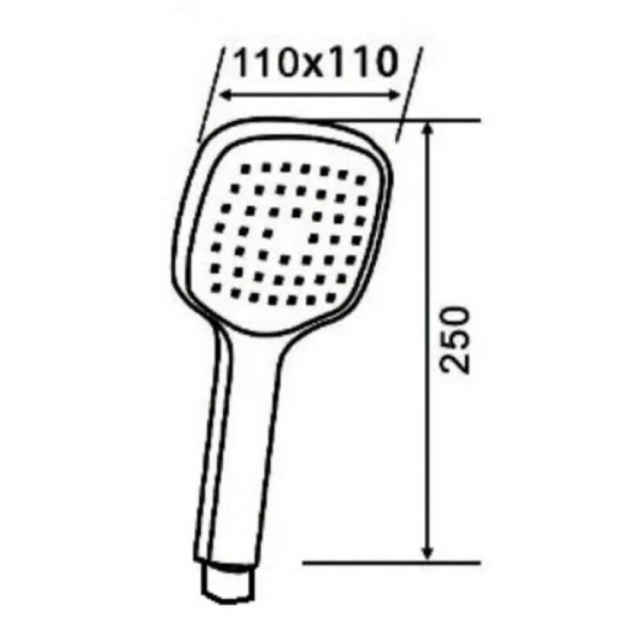 Душевая лейка Orange O-Shower S04HSB, 1 режим, цвет черный матовый