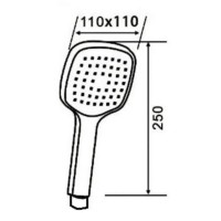 Душевая лейка Orange O-Shower S04HSW, 1 режим, цвет белый матовый