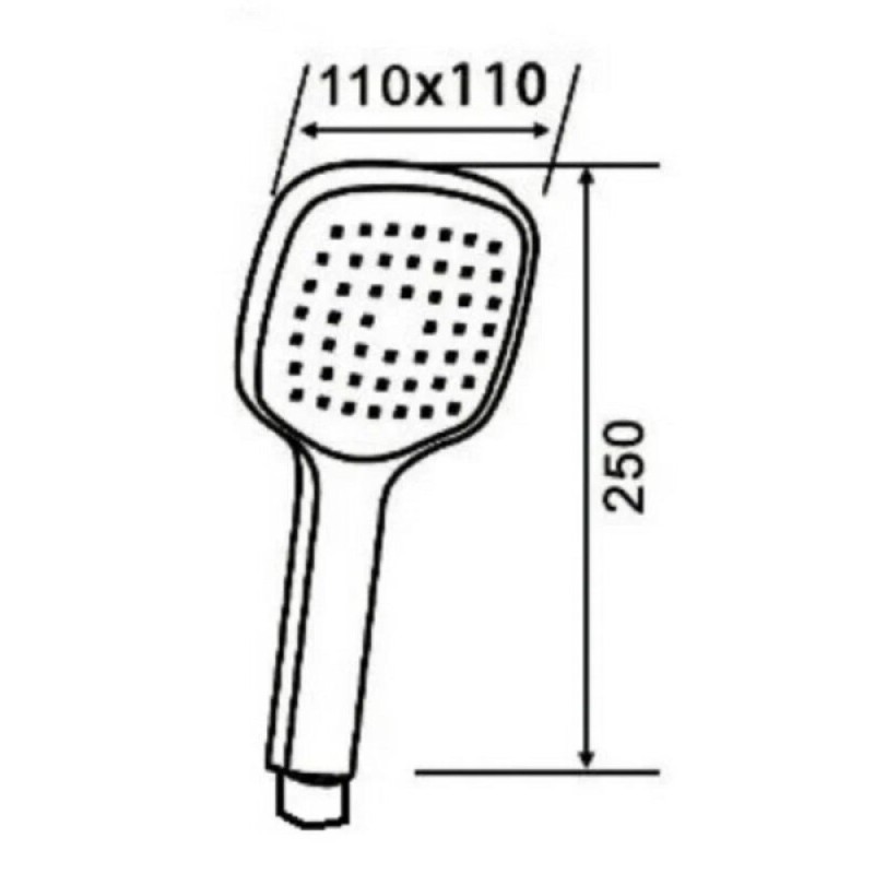 Душевая лейка Orange O-Shower S04HSW, 1 режим, цвет белый матовый
