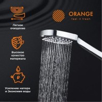 Душевая лейка Orange O-Shower S04HSW, 1 режим, цвет белый матовый
