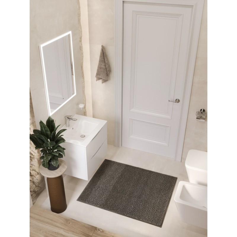 BOND S05-600 Раковина встраиваемая прямоугольная 60*46*17см белая с переливом