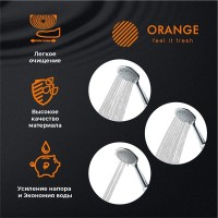 Душевая лейка Orange, 3 режима струи, хром, S05HS