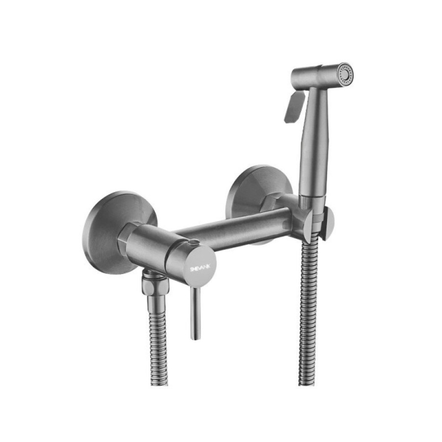 Гигиенический душ Shevanik, S107T, со смесителем, вороненая сталь, gunmetal