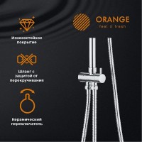 Душевой гарнитур Orange, хром, 2 режима струи, S10cr