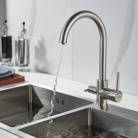 Смеситель для кухонной мойки Shevanik S128L, с подключением к фильтру, цвет сатин