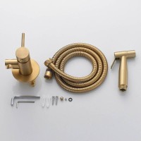 Гигиенический душ Shevanik, S147G, со смесителем, золотой сатин