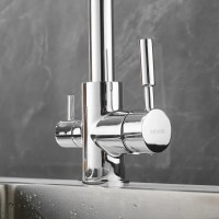 Смеситель для кухонной мойки Shevanik S168, с подключением к фильтру, цвет хром