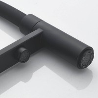 Смеситель для кухонной мойки Shevanik S178H, с гибким изливом, с подключением к фильтру, цвет черный матовый